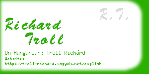 richard troll business card
