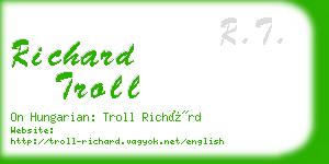 richard troll business card